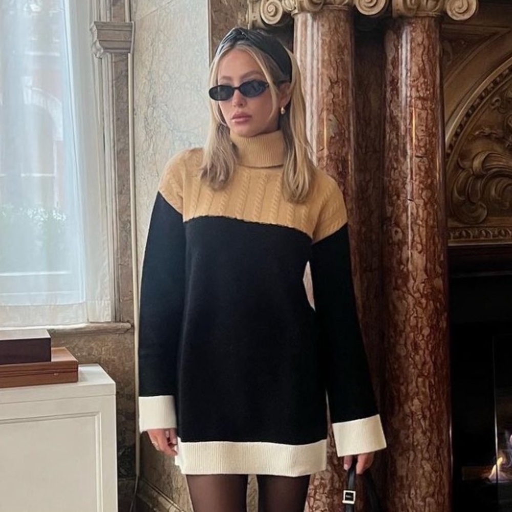 Lovers and Friends Kane sweater dress small as seen on Alix Earle